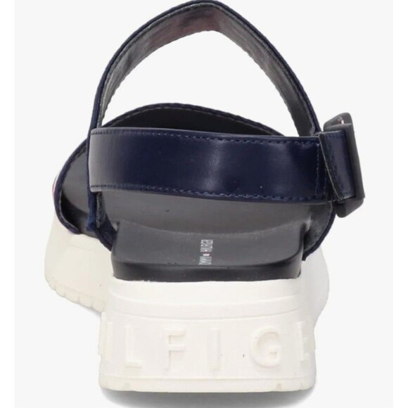 Tommy Hilfiger Blue Red White Sandals Women's Low Wedge Blue 10 NEW - Picture 5 of 8